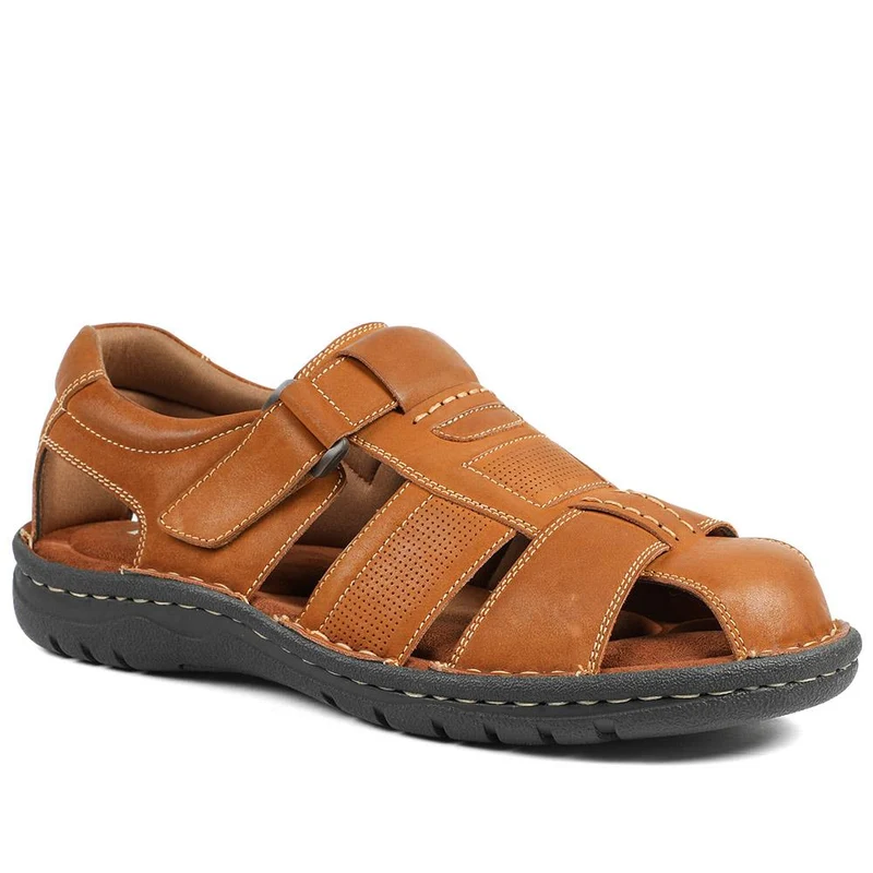 Leather Touch Fasten Fisherman Sandals - AATRA43005 / 328 928