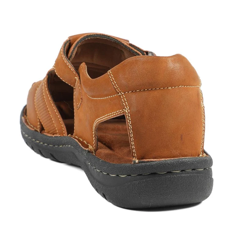 Leather Touch Fasten Fisherman Sandals - AATRA43005 / 328 928 - Tan