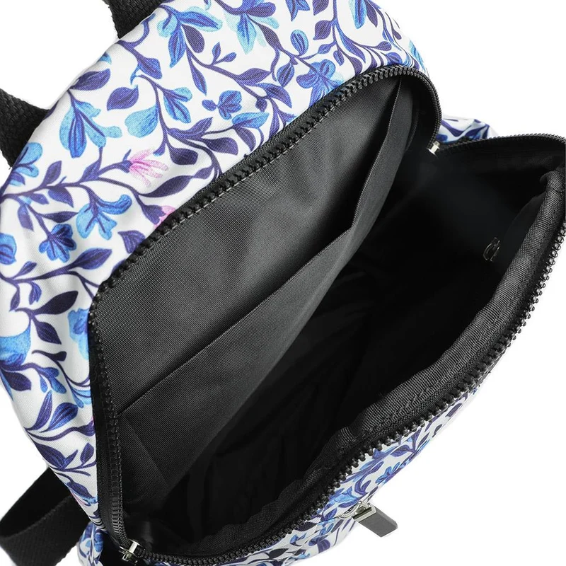 Floral Print Backpack with Bottle Holders - SMIT43000 / 329 228 - White Floral