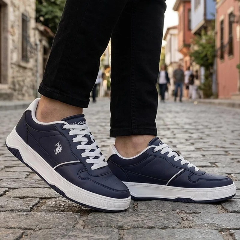 US Polo Assn Low Top Lace Up Trainers - USPOL43009 / 330 482 - Navy