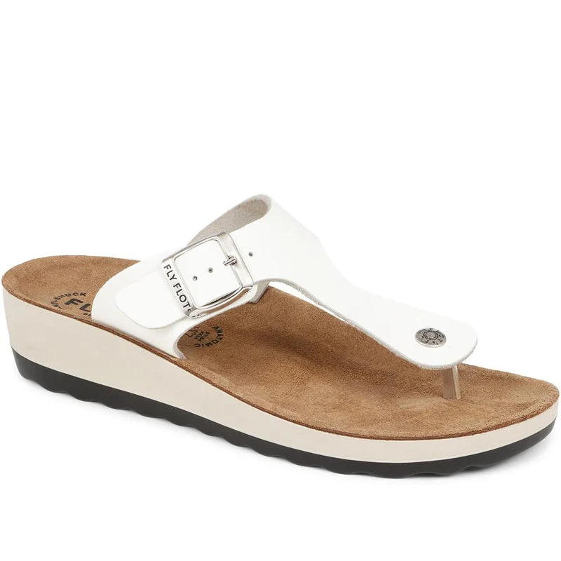 Fly Flot Toe Post Sandals - FLY37045 / 323 200 - White