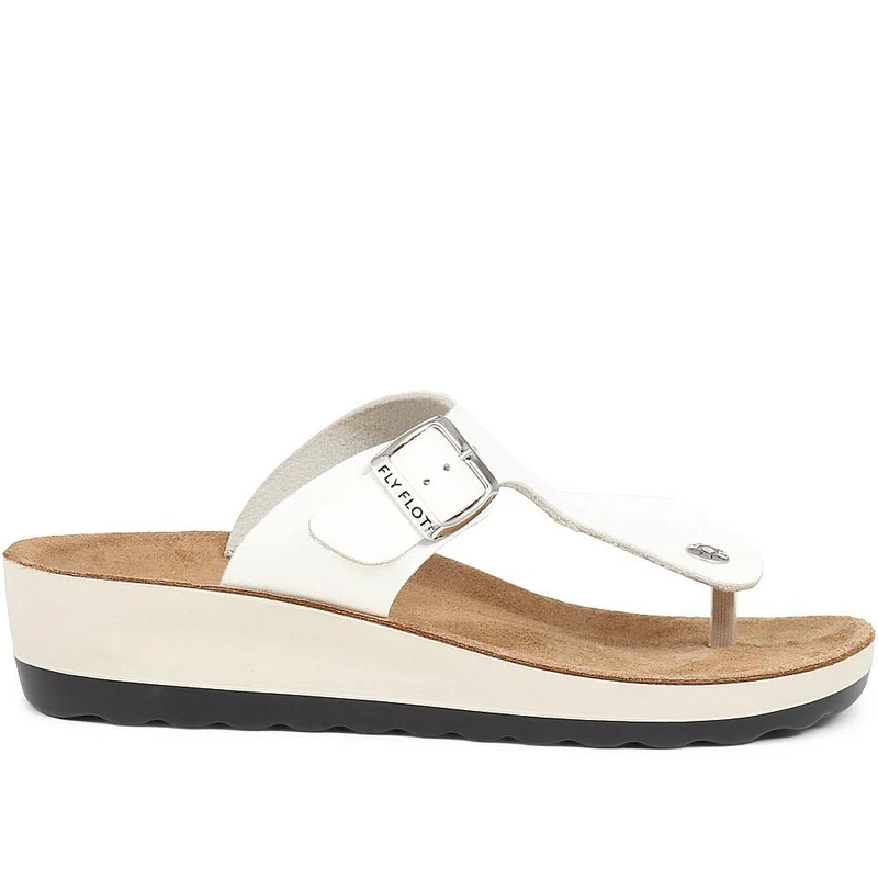 Fly Flot Toe Post Sandals - FLY37045 / 323 200 - White