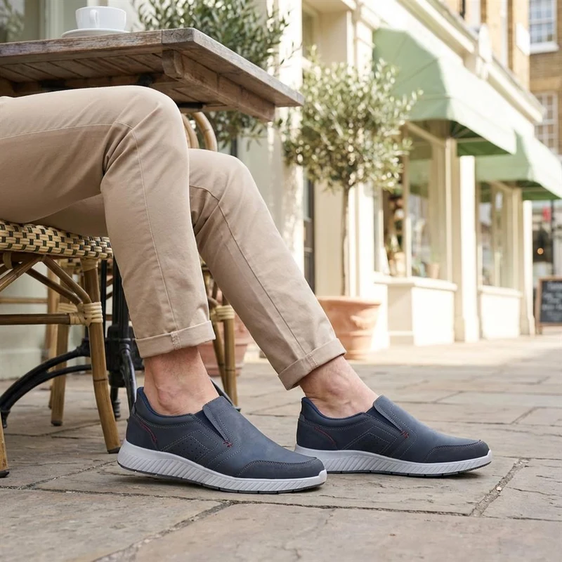 Easy Step In Wide Fit Laceless Shoes - GANG42000 / 327 877 - Navy