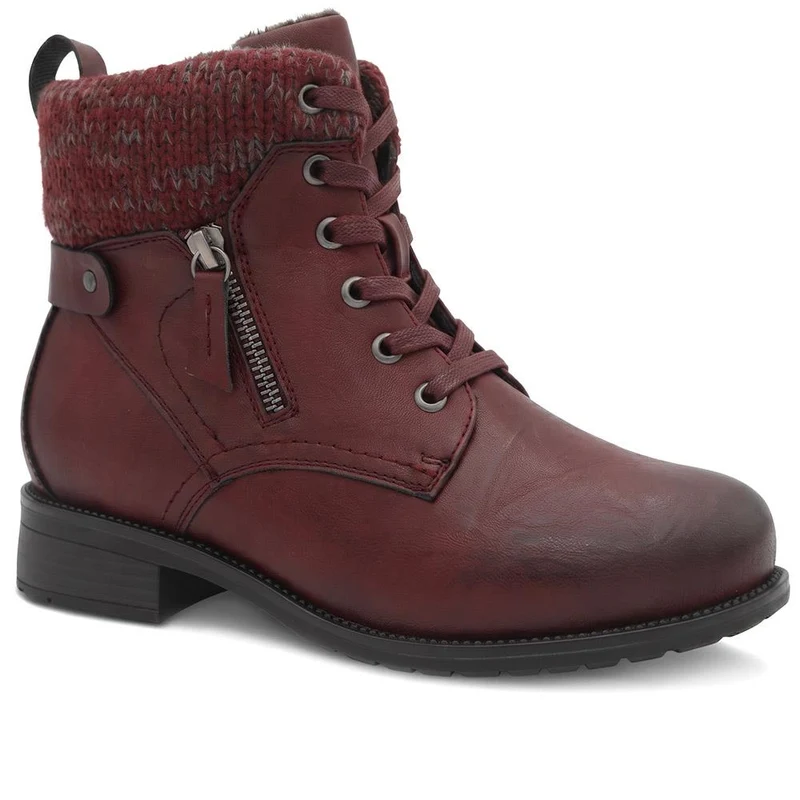Knitted-Cuff Ankle Boots - ALEIDA / 326 748