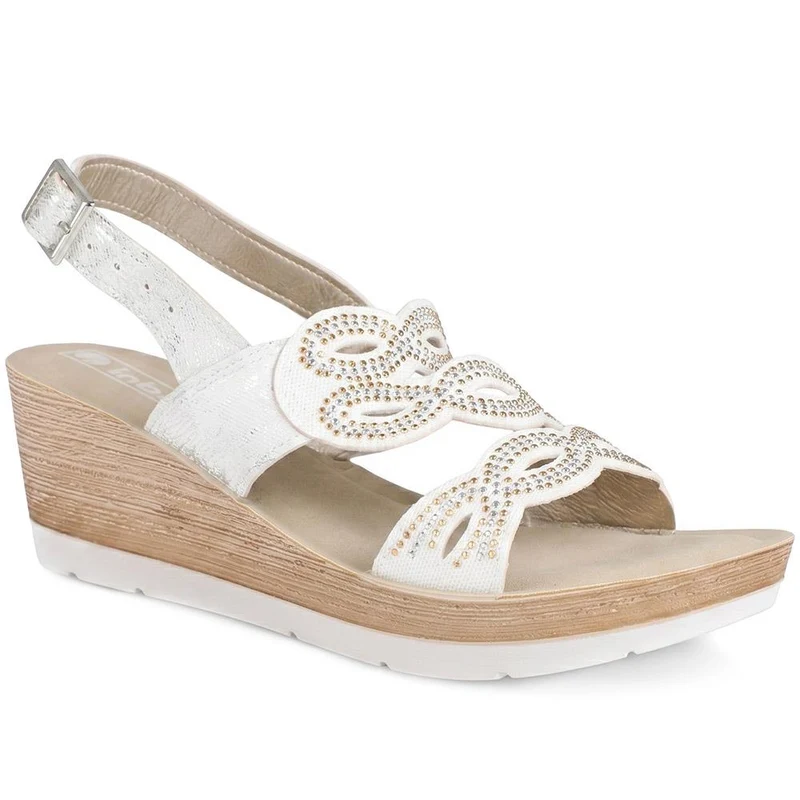 Inblu Wedge Sandals With Rhinestones - INB43051 / 330 370