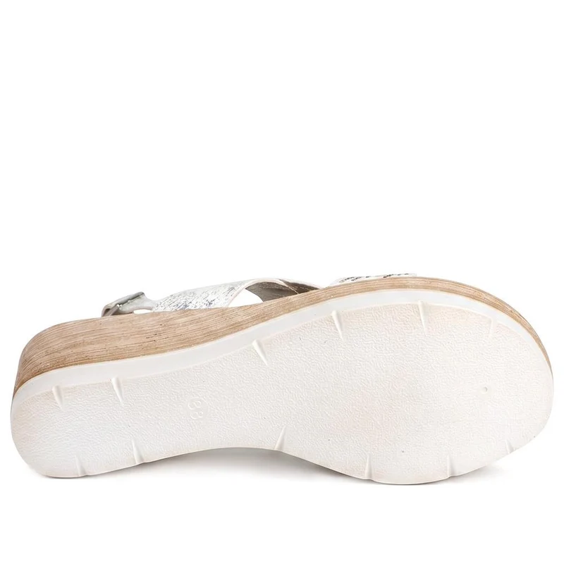 Inblu Wedge Sandals With Rhinestones - INB43051 / 330 370 - White