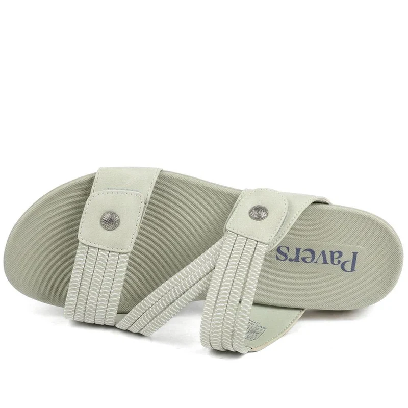 Lightweight Slip On Mule Sandals - BAIZH43003 / 329 053 - Khaki