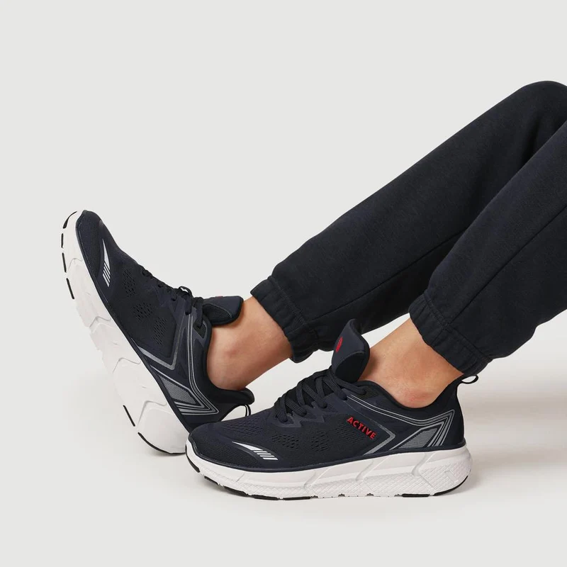 Easy Step In Wide Fit Memory Foam Trainers - BOJIE41008 / 326 944 - Navy