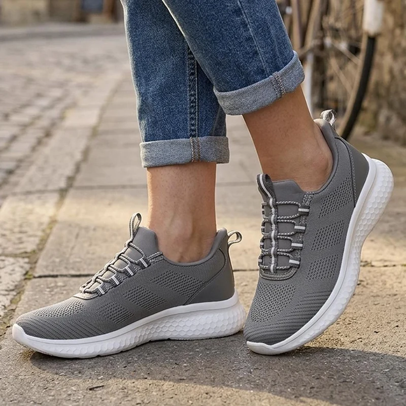 Easy Step In Lightweight Memory Foam Trainers - BRK44022 / 329 839 - Grey