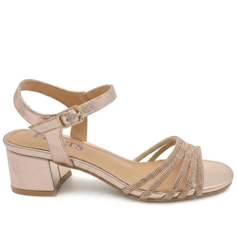 Diamante Smart Strappy Sandals - SANYI43002 / 329 146 - Rose Gold