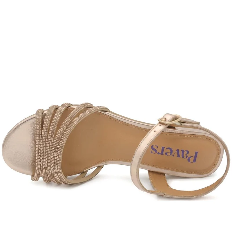 Diamante Smart Strappy Sandals - SANYI43002 / 329 146 - Rose Gold