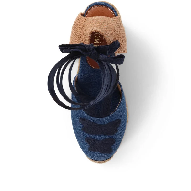 Rosabelle Lace Detail Espadrilles - ROSABELLE / 325 425 - Denim