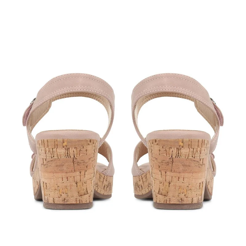Strappy Heeled Sandals - BAIZH35053 / 321 470 - Blush