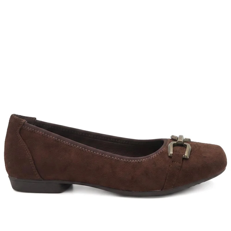 Wide Fit Buckle Detailed Pumps - WK43001 / 328 967 - Brown