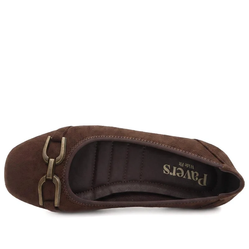 Wide Fit Buckle Detailed Pumps - WK43001 / 328 967 - Brown