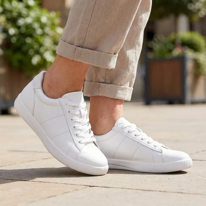 Casual Lace Up Platform Trainers - WBINS43017 / 329 059 - White