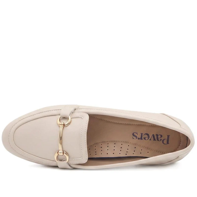 Snaffle Detail Shock Absorbing Moccasins - WOIL43028 / 329 617 - Beige