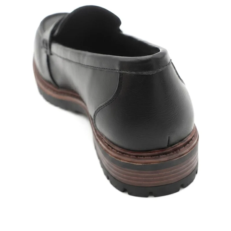 Wide Fit Chunky Sole Penny Loafers - WOIL44017 / 329 718 - Black