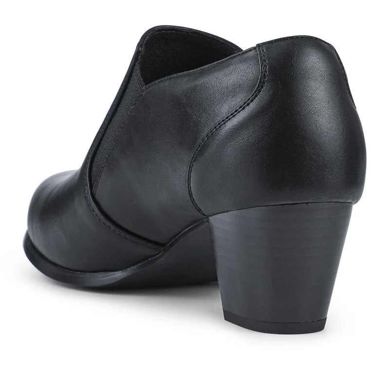 Smart Elasticated-Fit Heeled Shoes - SANYI42002 / 328 056 - Black