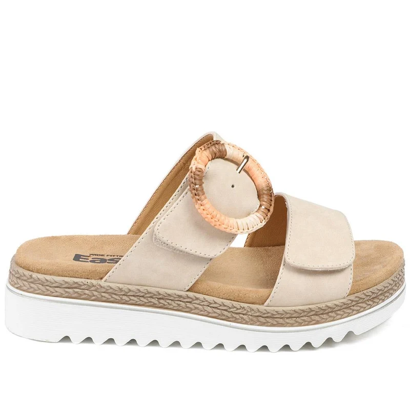 EasyFit Extra Wide Banca Sandals - BANCA / 329 265 - Beige