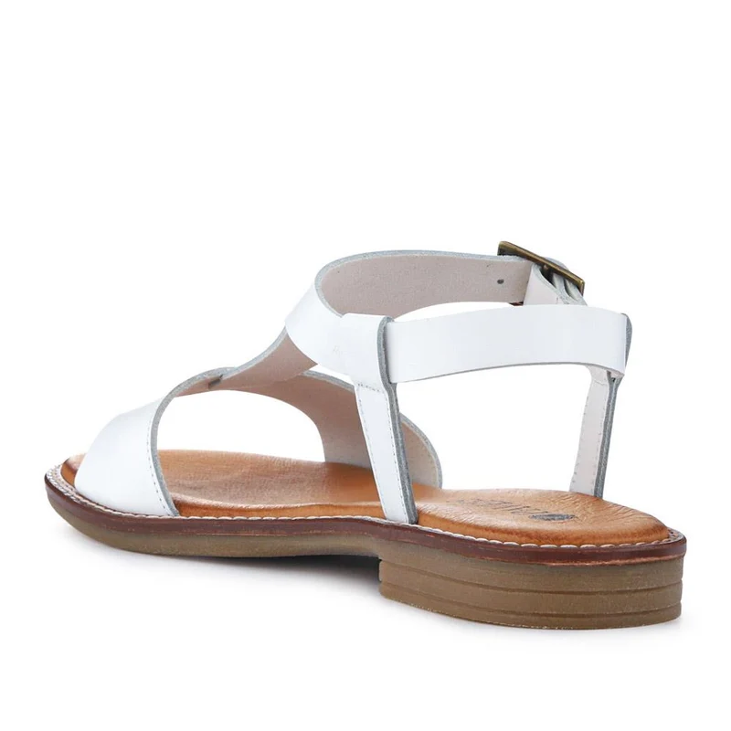 All-Leather Buckled Sandals - PERSI41001 / 327 543 - White