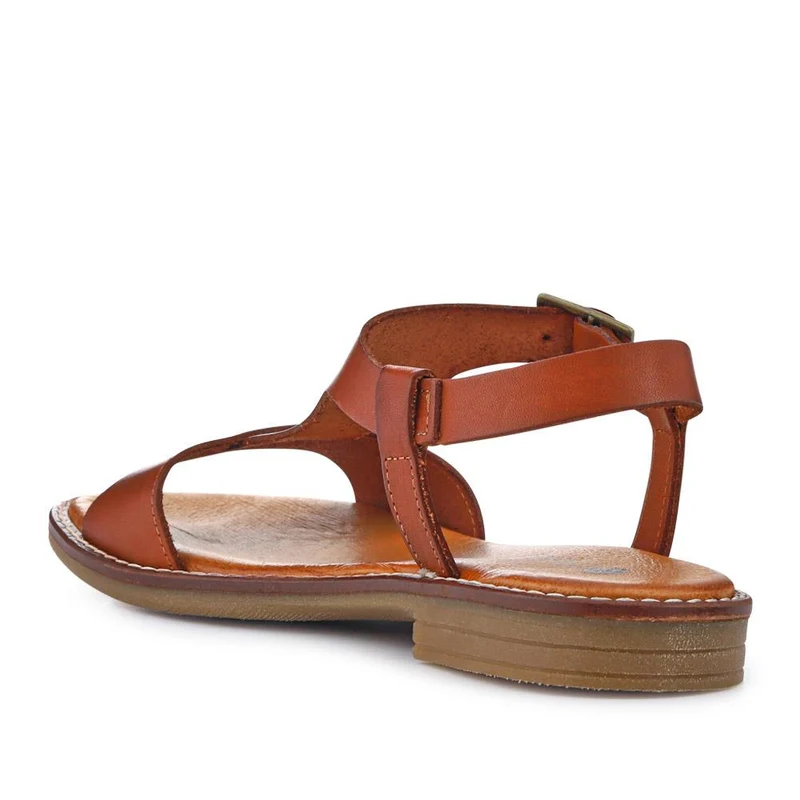 All-Leather Buckled Sandals - PERSI41001 / 327 543 - Tan