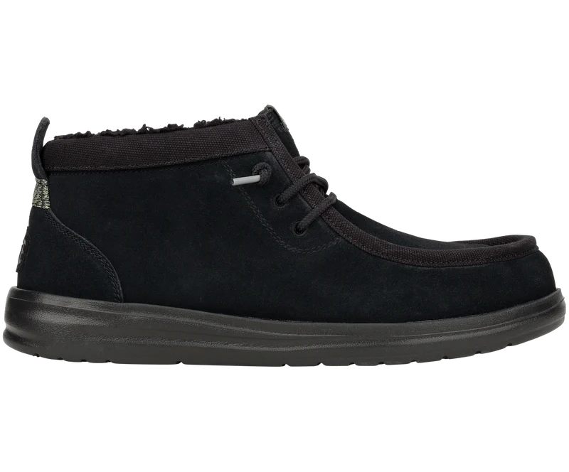 Hey Dude Wally Mid GripR Warmth Mokassin-Stiefel für Herren | Schwarz