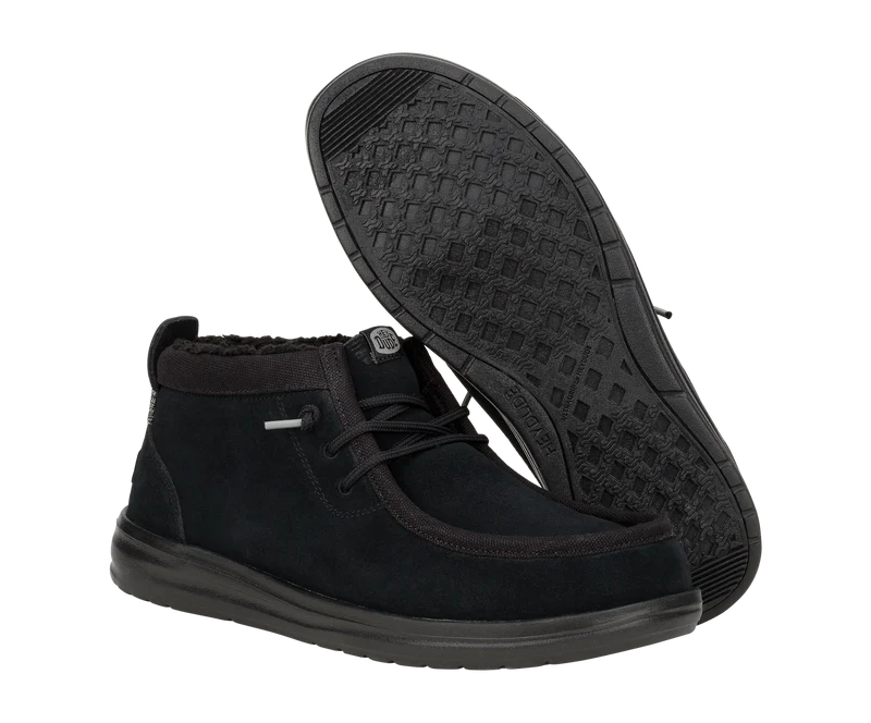 Hey Dude Wally Mid GripR Warmth Mokassin-Stiefel für Herren | Schwarz