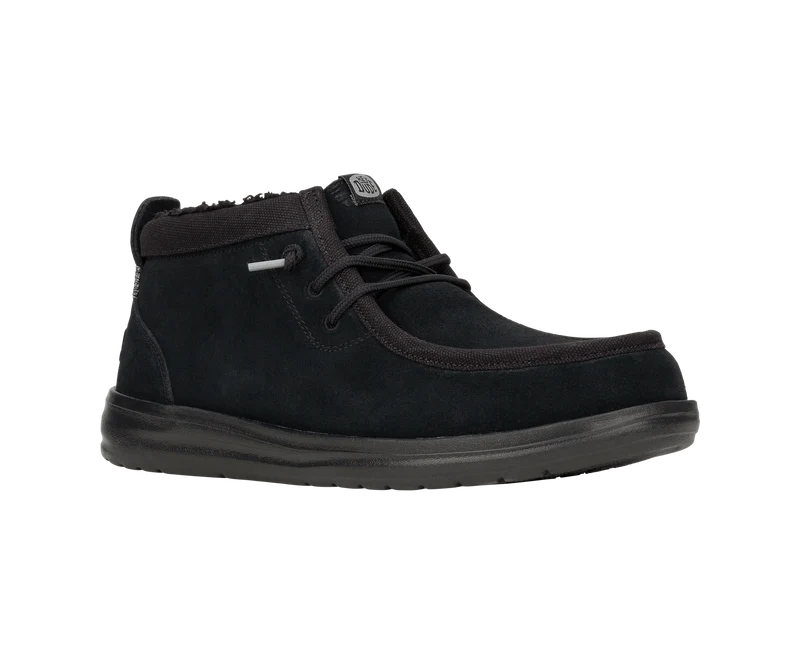 Hey Dude Wally Mid GripR Warmth Mokassin-Stiefel für Herren | Schwarz