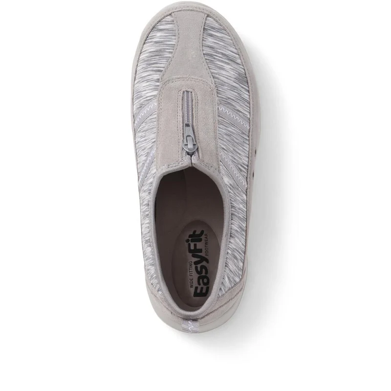 Extra-Wide Fit Memory Foam Trainers - ELANA / 324 089 - Grey Multi