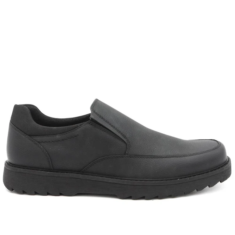 Wide Fit Smart Casual Moccasins - XINGH44006 / 330 040 - Black