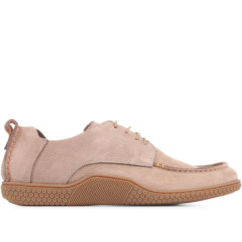 Casual Leather Lace-Up Shoes - META35010 / 322 980 - Sand