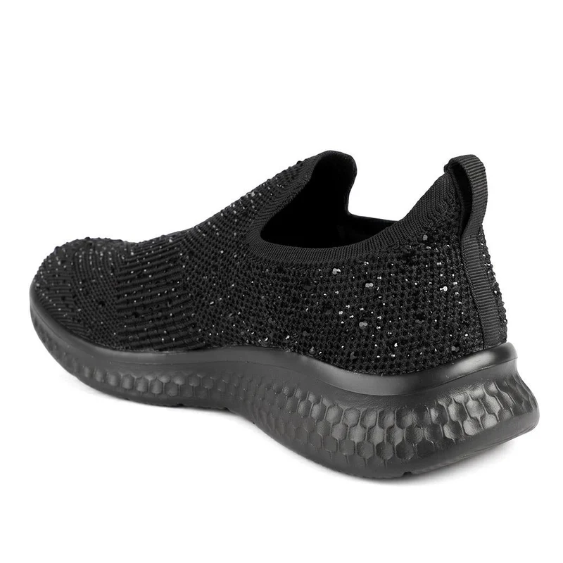 Wide Fit Memory Foam Easy Step In Trainers - BRK43042 / 329 071 - Black