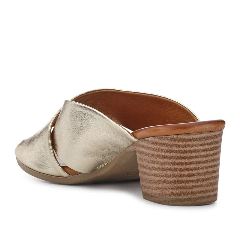 Smart Leather Mules - BELMET41004 / 327 230 - Gold