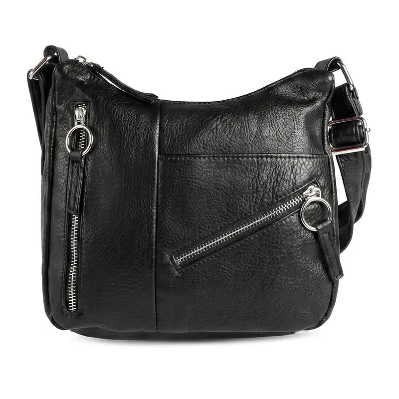 Multi Zip Adjustable Strap Crossbody Bag - JEWN44002 / 330 170