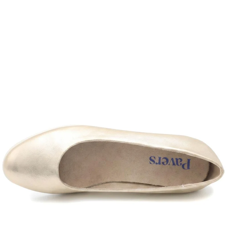 Wedge Heel Espadrille Trim Pumps - WBINS43009 / 329 176 - Gold