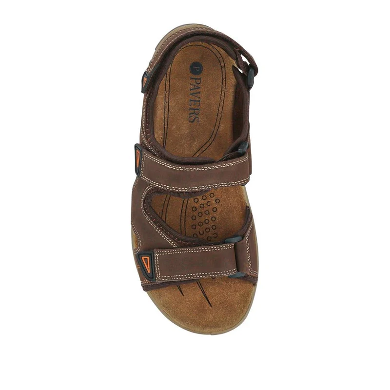 Casual Dual Touch-Fasten Sandals - DDIN41008 / 327 396 - Brown