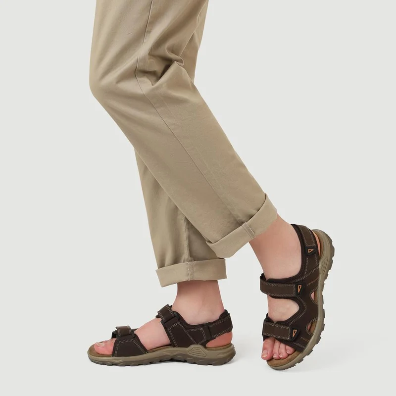 Casual Dual Touch-Fasten Sandals - DDIN41008 / 327 396 - Brown