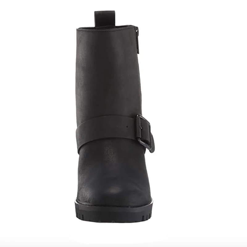 UGG Damen Fern Lederstiefel - Schwarz