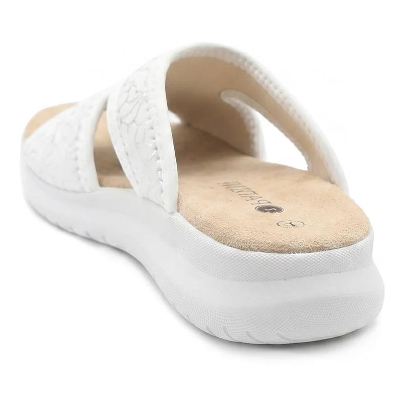 Anatomic Self Moulding Cushioned Mule Sandals - POLY43003 / 329 042 - White