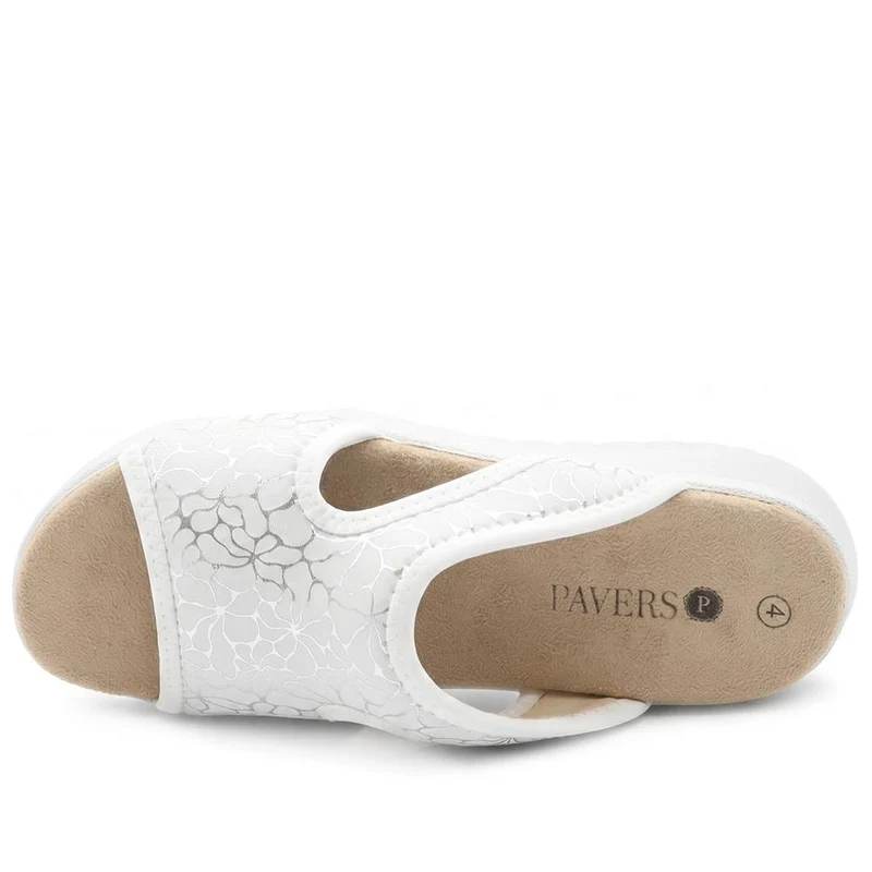 Anatomic Self Moulding Cushioned Mule Sandals - POLY43003 / 329 042 - White