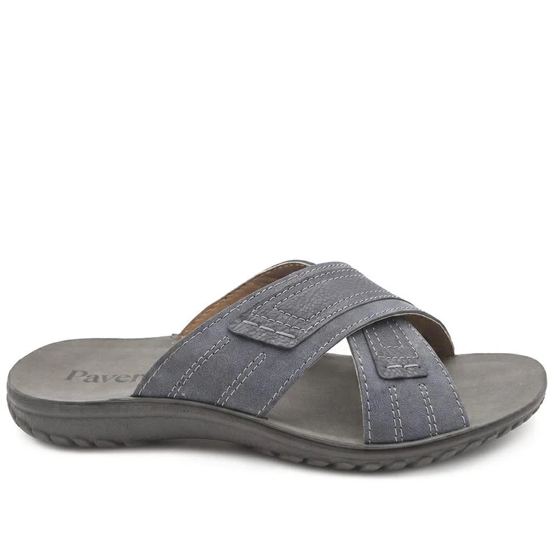 Strappy Cushioned Slip On Sandals - INB43016 / 329 217 - Blue