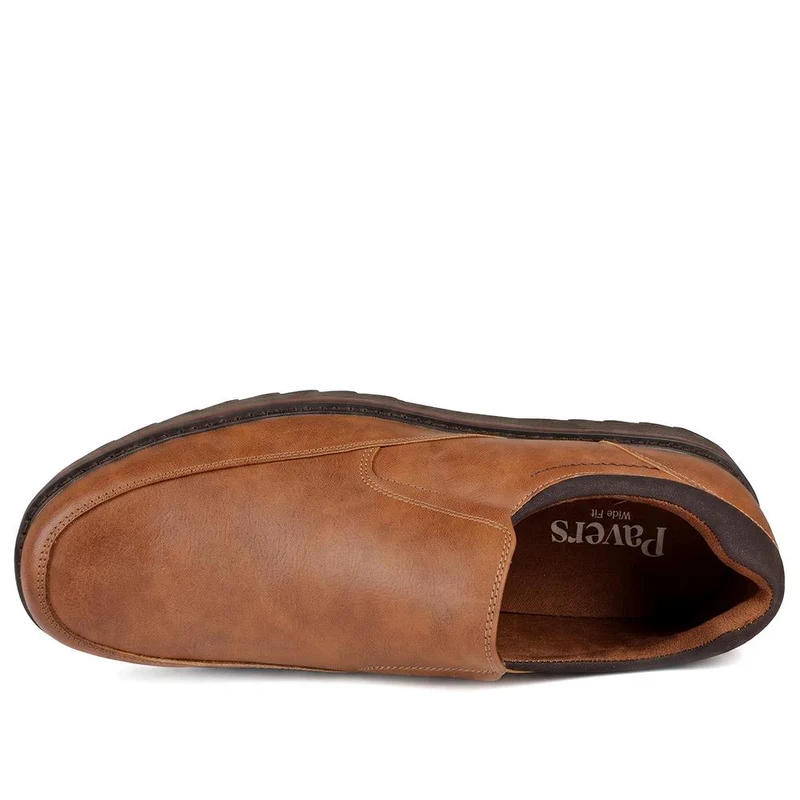 Wide Fit Smart Casual Moccasins - XINGH44006 / 330 040 - Tan