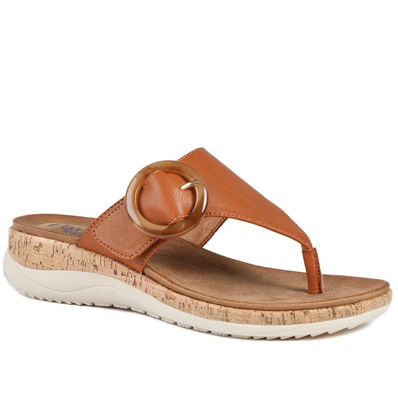 Wide Fit Comfort Toe Post Sandals - BAIZH43054 / 329 377