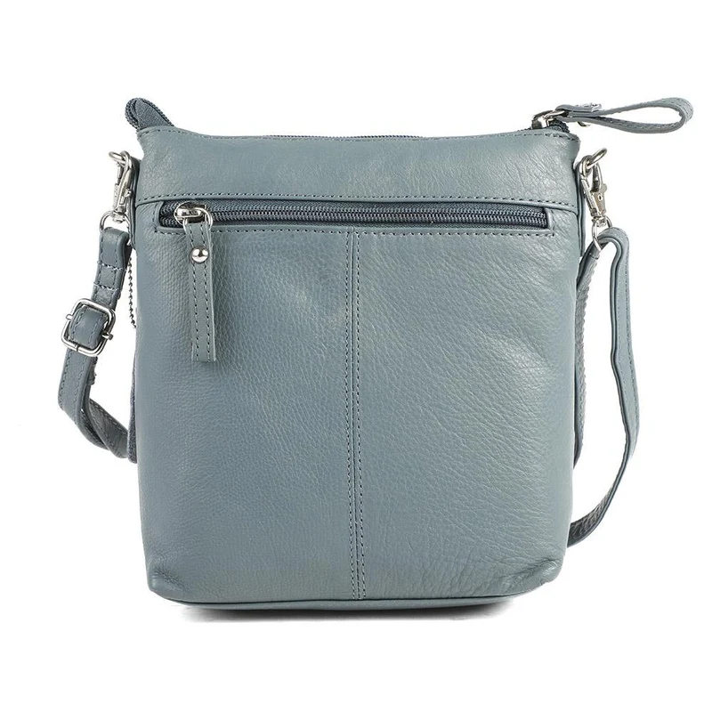 Leather Zip Close Crossbody Bag - JWNBG43000 / 329 276 - Denim