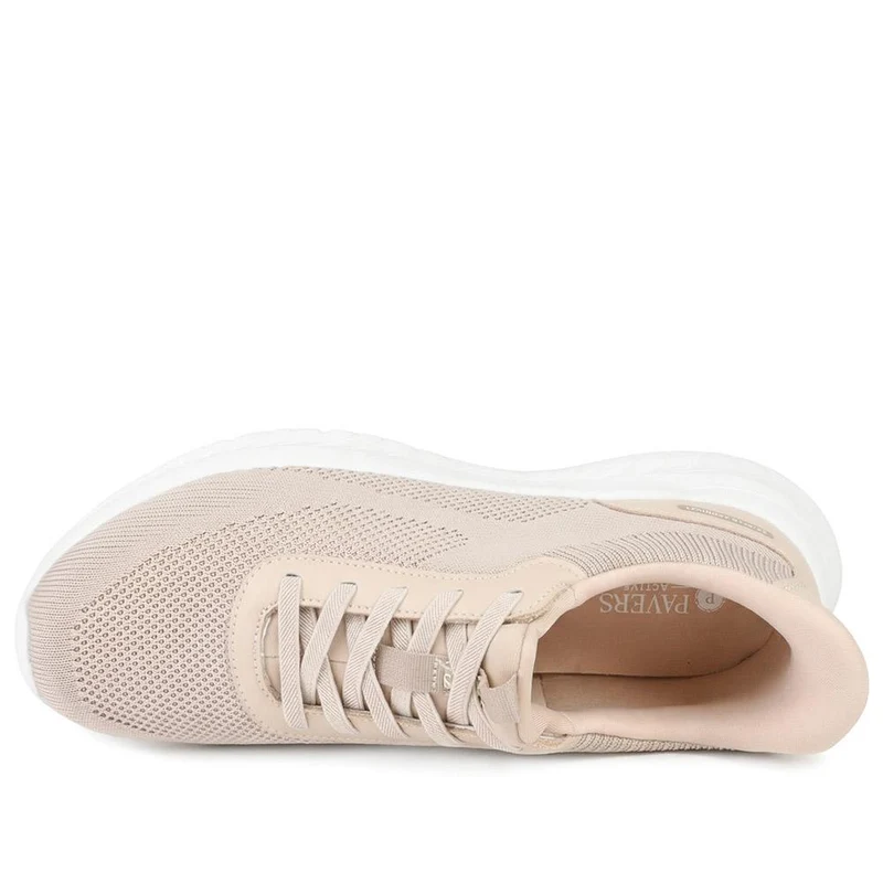 Pavers Active Easy Step In Lace Up Trainers - VSHI43000 / 329 302 - Beige