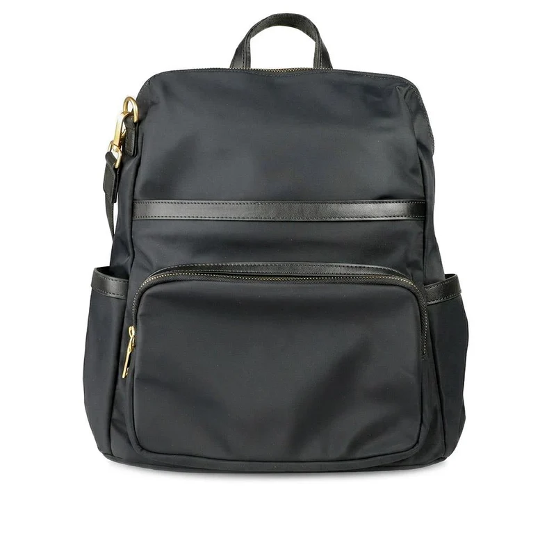 Virelle Leather Backpack With Zip Pockets - VIRELLE / 329 382 - Black