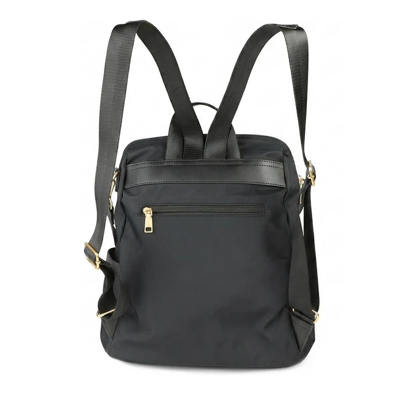 Virelle Leather Backpack With Zip Pockets - VIRELLE / 329 382 - Black