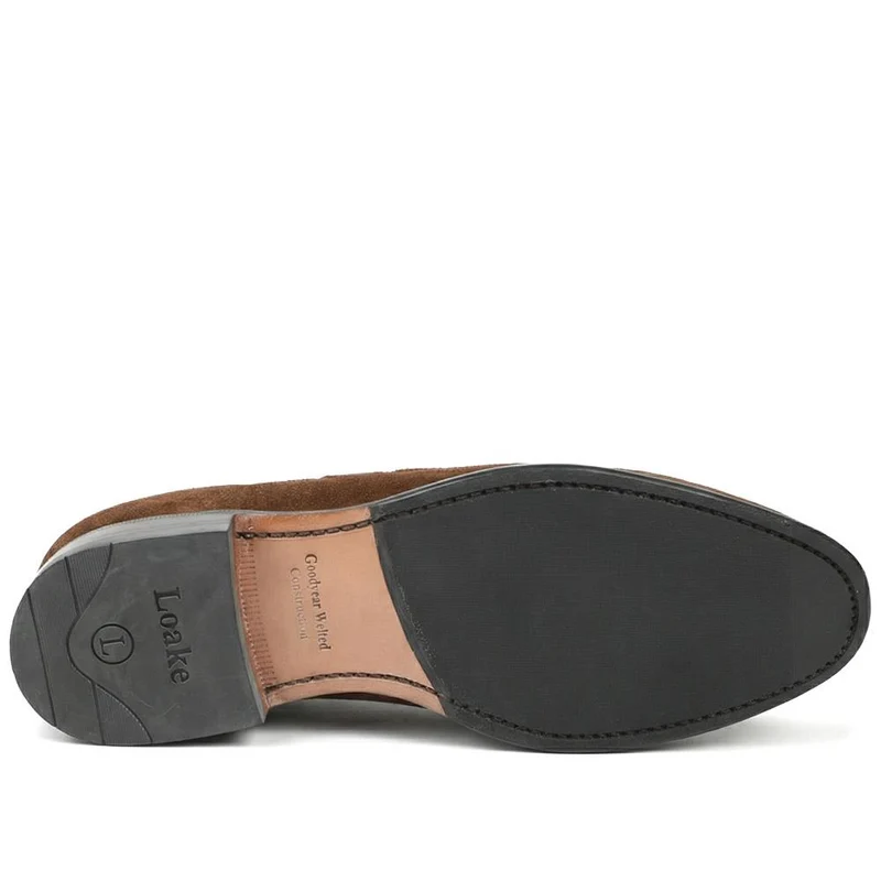Utah1 Loake Leather Tassel Loafers - UTAH1 / 324 999 - Brown Suede