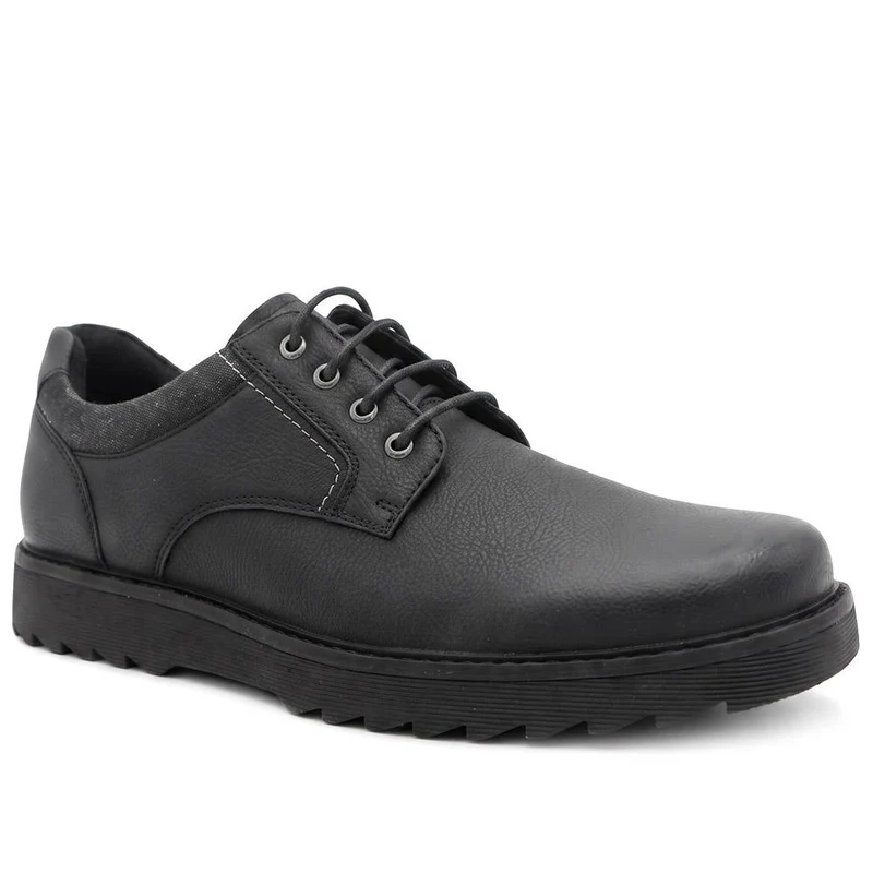 Wide Fit Smart Lace Up Shoes - XINGH44007 / 330 041 - Black